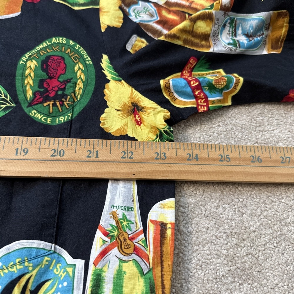 Hilo Hattie Hawaiian Aloha Shirt Mens M Hawaii Local Beers All Over Print - Picture 4 of 7